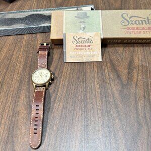 Szanto SZ4002 Vintage Pilot Chronograph Quartz Watch
